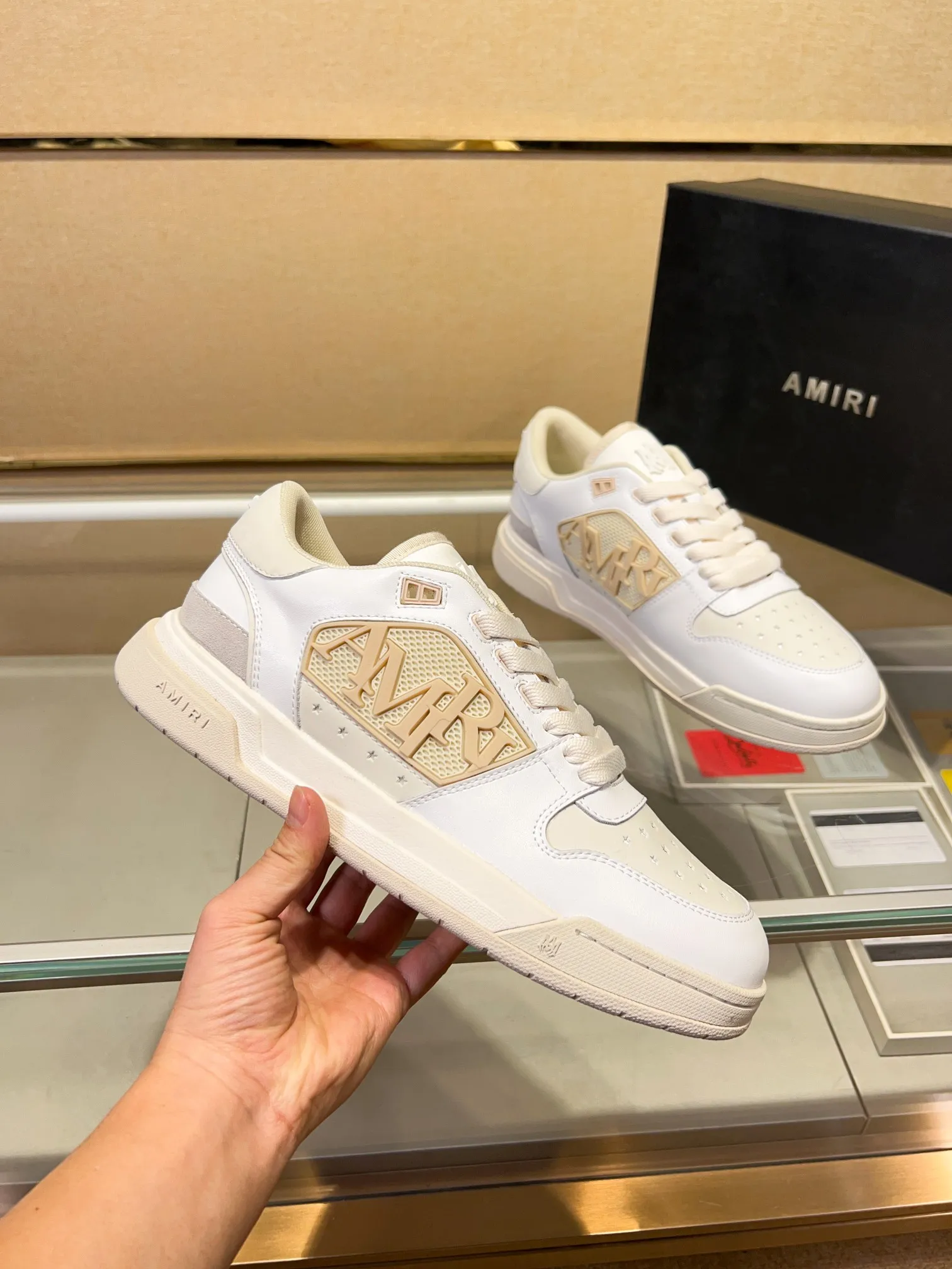 Men's men's shoes 💰500 [New style] 🌲🌲 Amiri - New Amiri trendy shoes, low-top casual sports shoes, the same style as celebrities, made of selected cowhide stitching, original outsole, comfortable on the feet, high-end workmanship, welcome to buy Size: 39-45 (customized for 46)